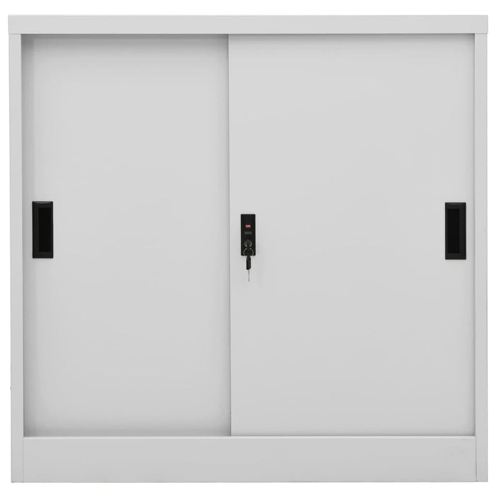 Büroschrank Stahl Hellgrau 90x90 cm