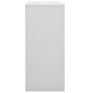 vidaXL Armoire de bureau avec porte coulissante Gris clair 90x40x90 cm Acier