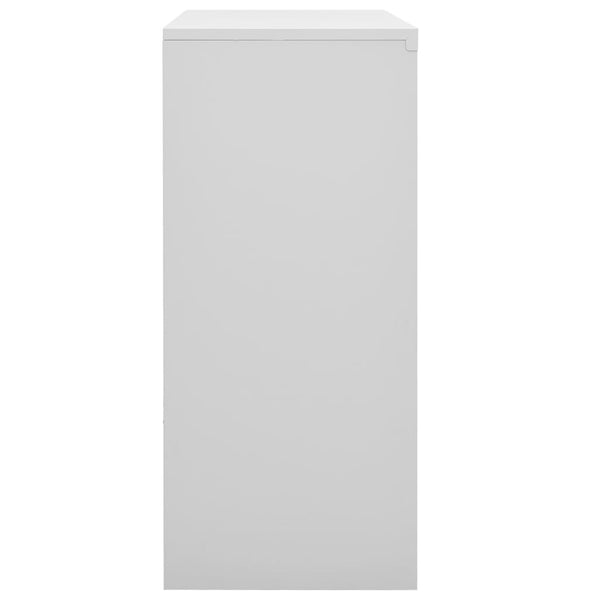 vidaXL Armoire de bureau avec porte coulissante Gris clair 90x40x90 cm Acier