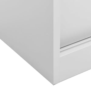 vidaXL Armoire de bureau avec porte coulissante Gris clair 90x40x90 cm Acier
