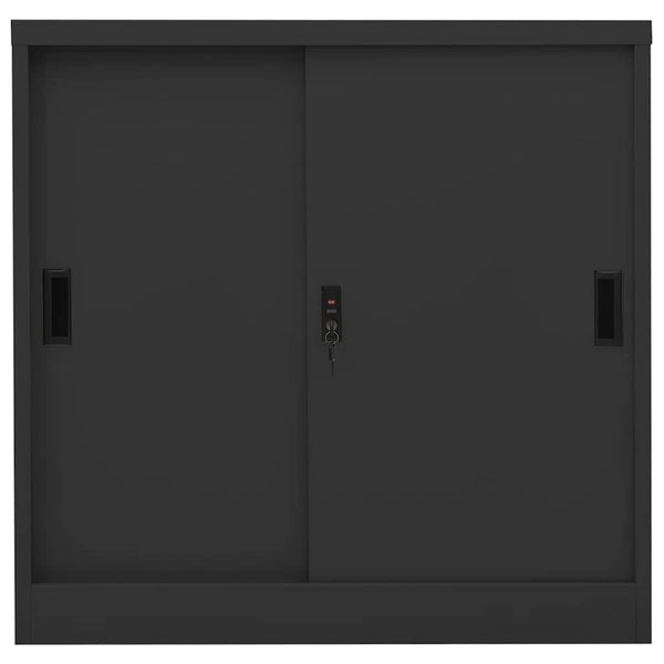 Büroschrank Anthrazit Schiebetür 90x90 cm