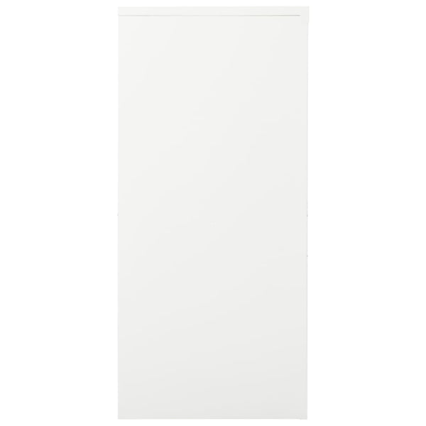 Weißer Stahlschrank mit Schiebetür 90x90 cm