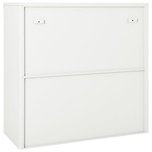 Weißer Stahlschrank mit Schiebetür 90x90 cm