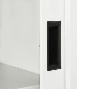 Weißer Stahlschrank mit Schiebetür 90x90 cm