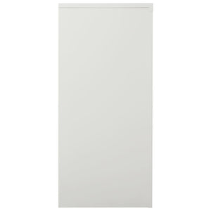 Hellgrauer Stahlschrank mit Schiebetür 90x90 cm