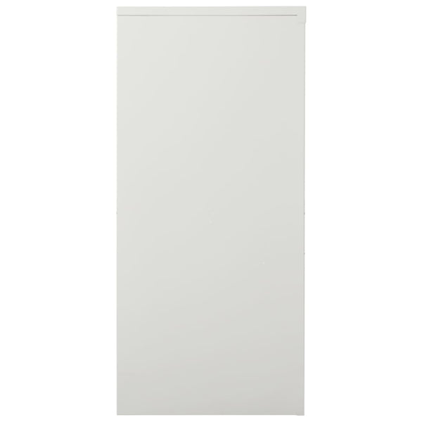 Hellgrauer Stahlschrank mit Schiebetür 90x90 cm