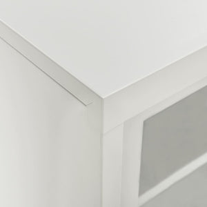 Hellgrauer Stahlschrank mit Schiebetür 90x90 cm