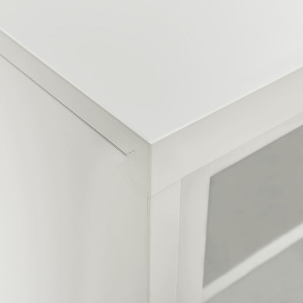 Hellgrauer Stahlschrank mit Schiebetür 90x90 cm
