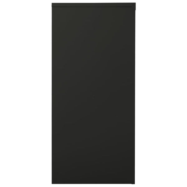 Schiebetürenschrank Anthrazit Stahl 90x40x90 cm