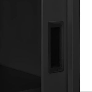 Schiebetürenschrank Anthrazit Stahl 90x40x90 cm
