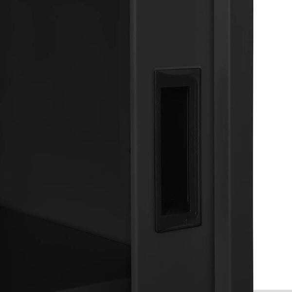 Schiebetürenschrank Anthrazit Stahl 90x40x90 cm