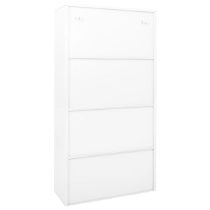 Weißer Büroschrank mit Schiebetür 90x40x180 cm
