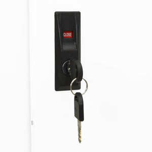 Weißer Büroschrank mit Schiebetür 90x40x180 cm
