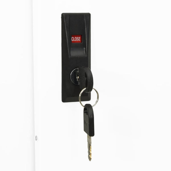 Weißer Büroschrank mit Schiebetür 90x40x180 cm