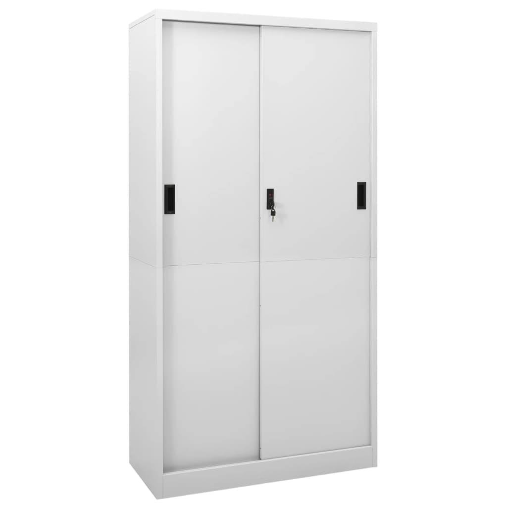 Büroschrank Stahl Hellgrau 90x40x180 cm