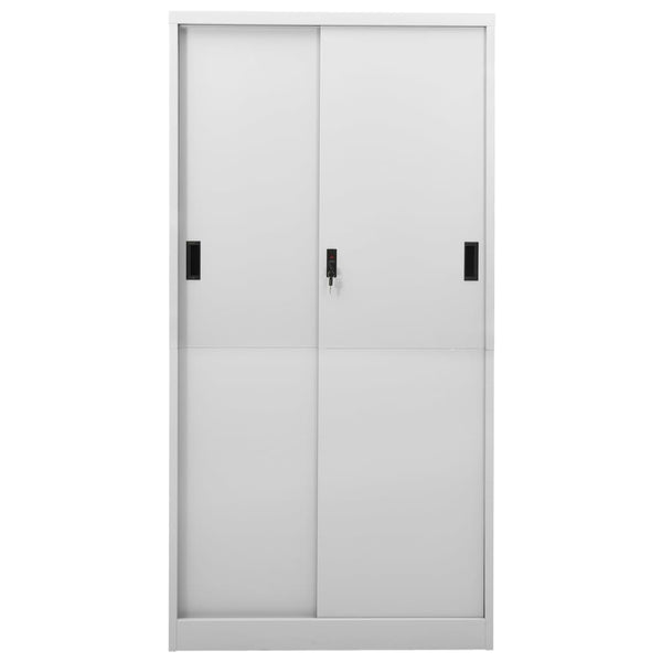 Büroschrank Stahl Hellgrau 90x40x180 cm