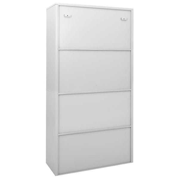 Büroschrank Stahl Hellgrau 90x40x180 cm