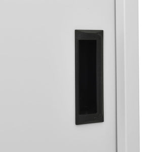 Büroschrank Stahl Hellgrau 90x40x180 cm