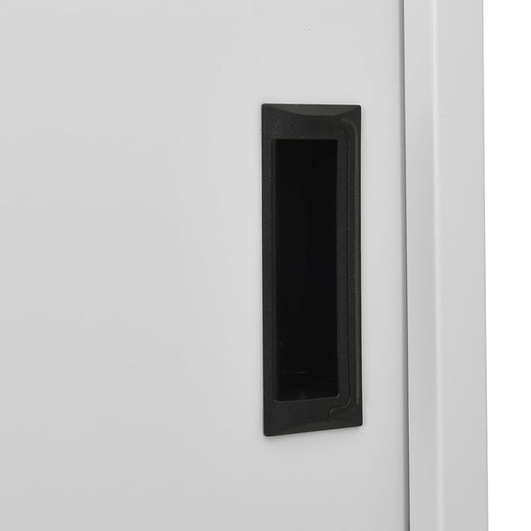 Büroschrank Stahl Hellgrau 90x40x180 cm