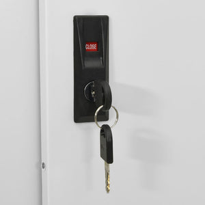 Büroschrank Stahl Hellgrau 90x40x180 cm
