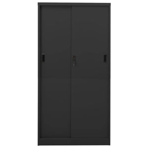 Büroschrank Anthrazit Schiebetür 90x180 cm