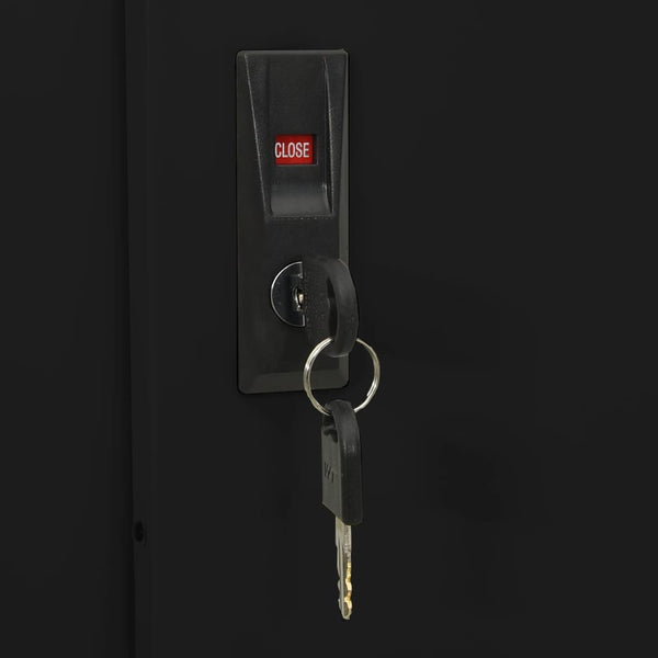 Büroschrank Anthrazit Schiebetür 90x180 cm