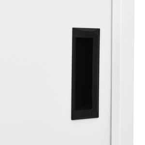 Büroschrank mit Schiebetüren, Stahl, Weiß