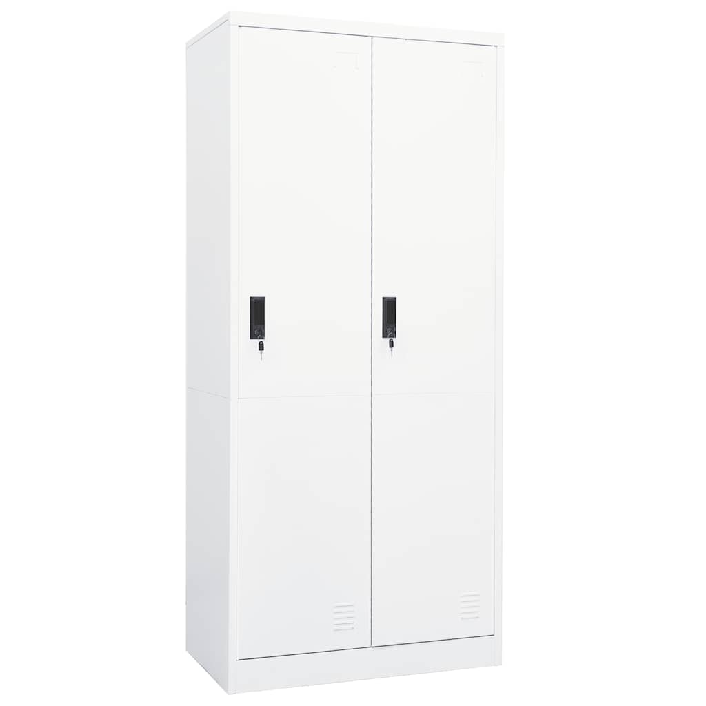 vidaXL Armoire blanche 80x50x180 cm Acier