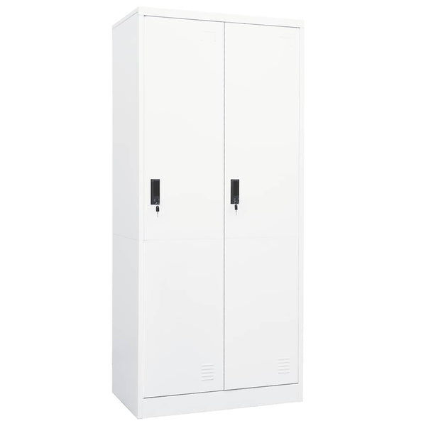 vidaXL Armoire blanche 80x50x180 cm Acier