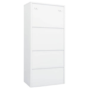 vidaXL Armoire blanche 80x50x180 cm Acier