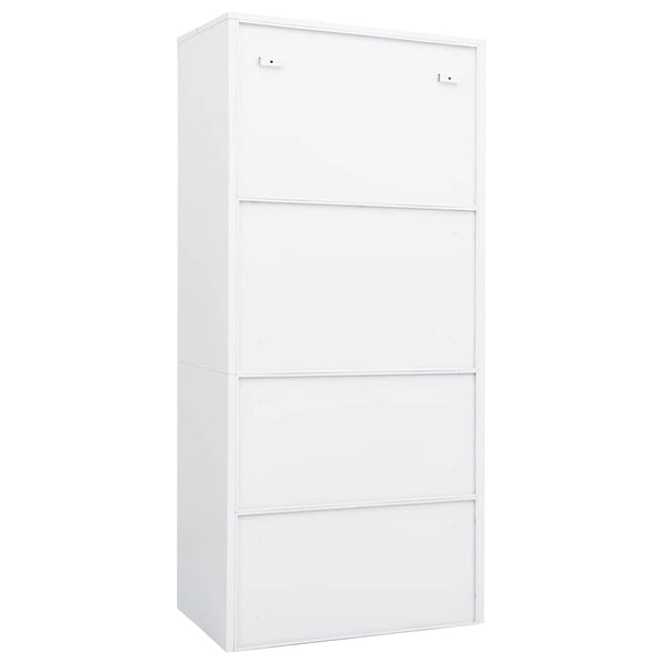 vidaXL Armoire blanche 80x50x180 cm Acier