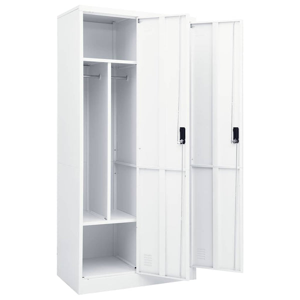 vidaXL Armoire blanche 80x50x180 cm Acier