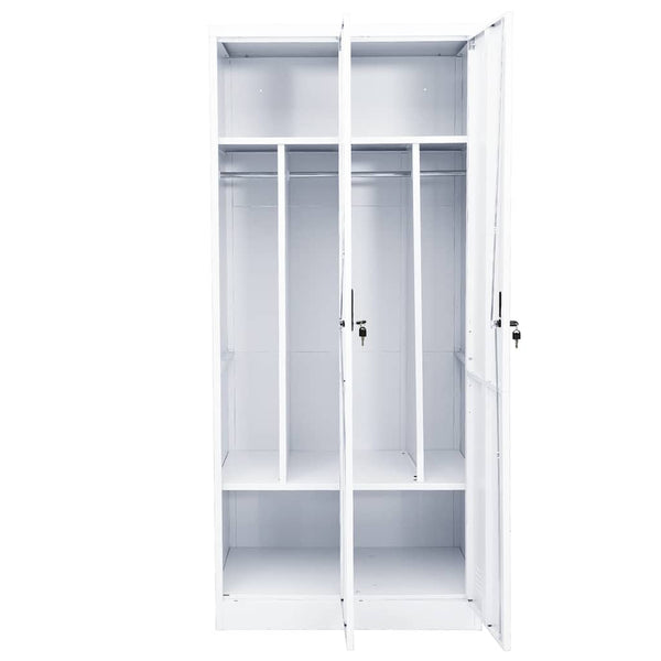 vidaXL Armoire blanche 80x50x180 cm Acier