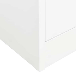 vidaXL Armoire blanche 80x50x180 cm Acier