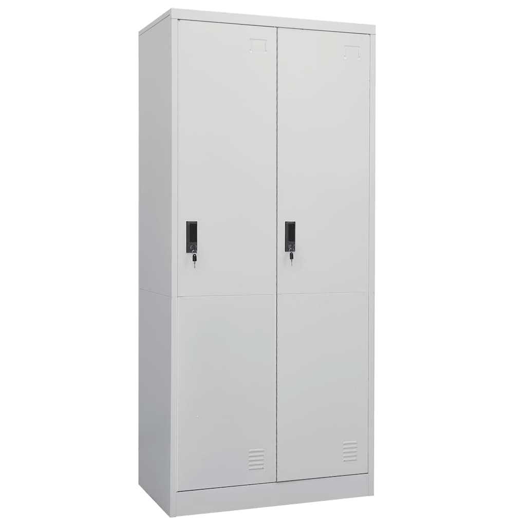 vidaXL Armoire Gris clair 80x50x180 cm Acier