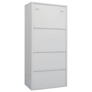 vidaXL Armoire Gris clair 80x50x180 cm Acier