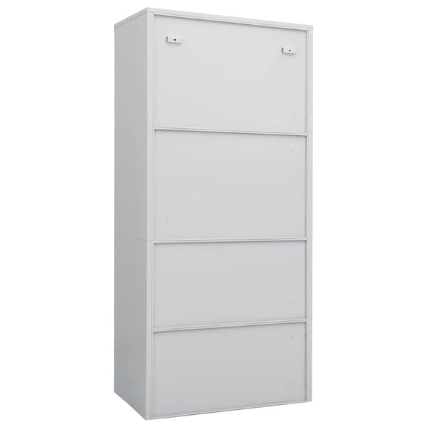 vidaXL Armoire Gris clair 80x50x180 cm Acier