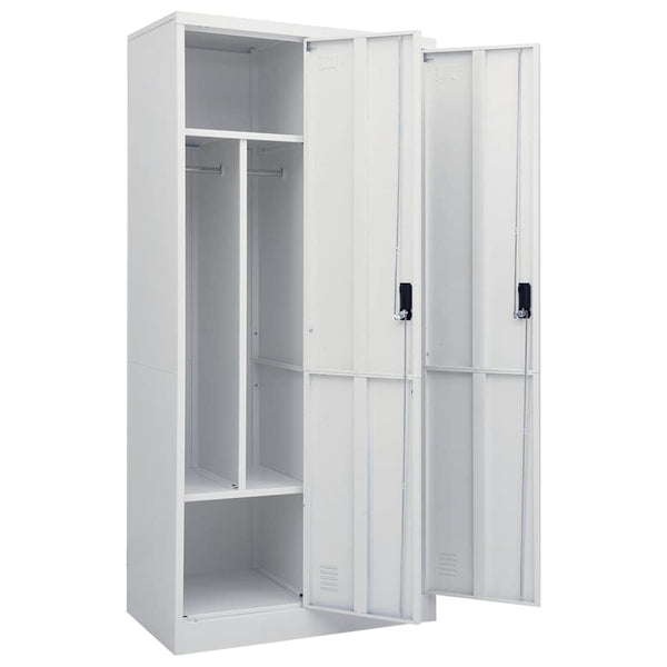 vidaXL Armoire Gris clair 80x50x180 cm Acier