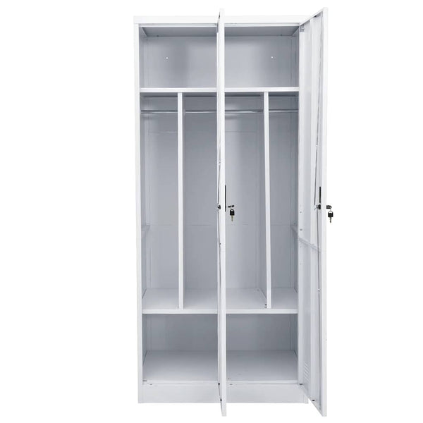 vidaXL Armoire Gris clair 80x50x180 cm Acier