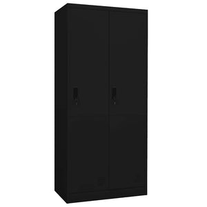 Schwarzer Stahlschrank 80x50x180 cm