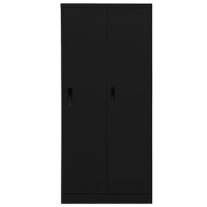 Schwarzer Stahlschrank 80x50x180 cm