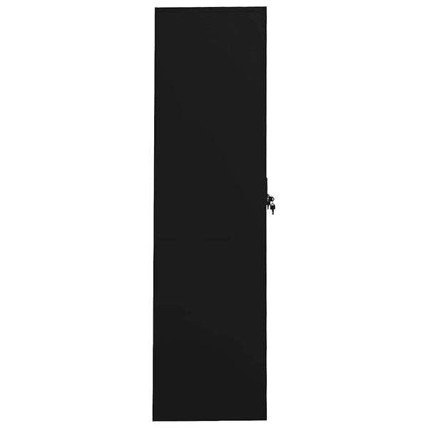 Schwarzer Stahlschrank 80x50x180 cm