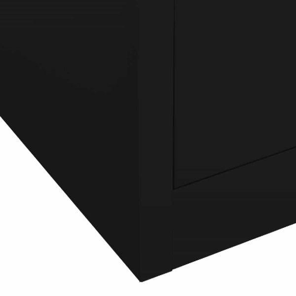 Schwarzer Stahlschrank 80x50x180 cm