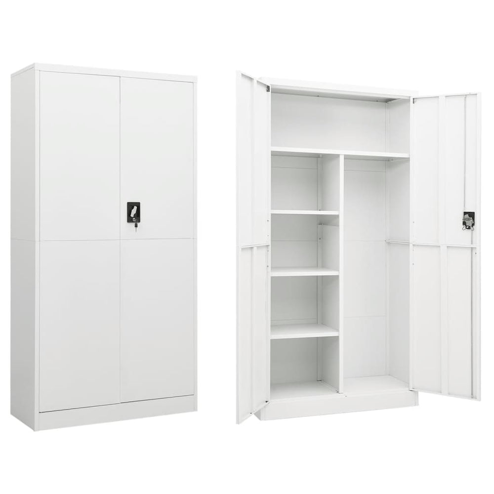 Weißer Stahlschrank 90x40x180 cm