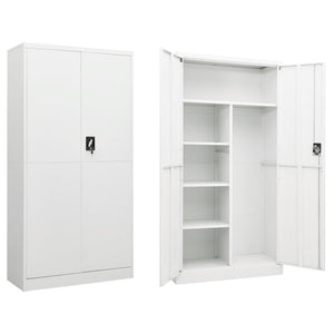 Weißer Stahlschrank 90x40x180 cm