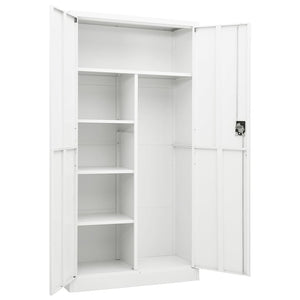 Weißer Stahlschrank 90x40x180 cm