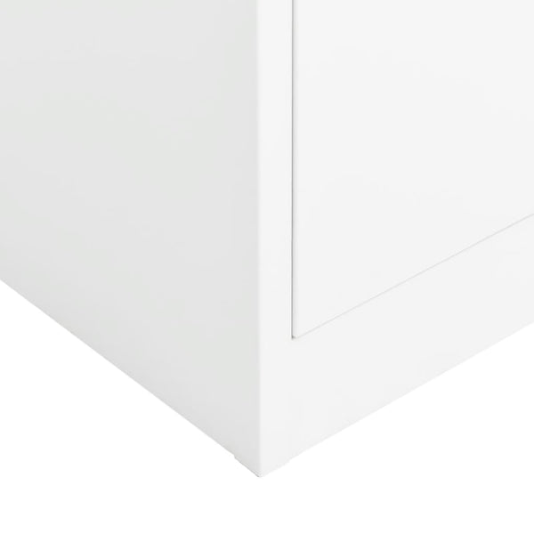 Weißer Stahlschrank 90x40x180 cm