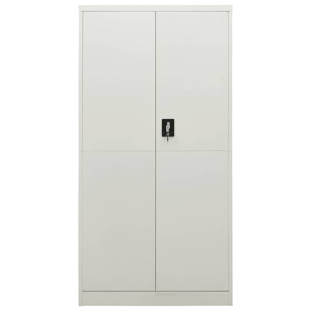 Hellgrauer Stahlschrank 90x40x180cm