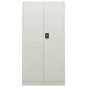 Hellgrauer Stahlschrank 90x40x180cm