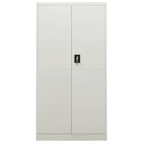 Hellgrauer Stahlschrank 90x40x180cm